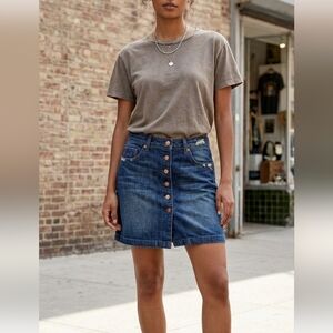 Vintage Y2K RVCA distressed denim skirt